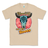 Mushroom blame it all on my roots bull skull black Classic Tee - JahusDesignShop