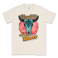 Natural blame it all on my roots bull skull black Classic Tee - JahusDesignShop