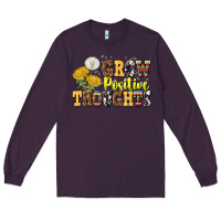 Plum grow positive thoughts Long Sleeve Tee - NancyCooperArtShop