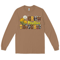 Toasted Coconut grow positive thoughts Long Sleeve Tee - NancyCooperArtShop