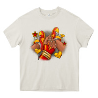 Cream Softball afro girl sneakers Heavy Core Tee - RanaPortraitStore