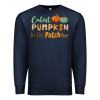 Navy cutest pumpkin in the patch Premium Sweatshirt - BundleAndBundleShop