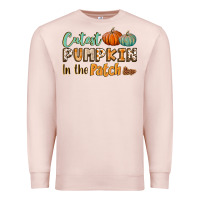 Pale Pink cutest pumpkin in the patch Premium Sweatshirt - BundleAndBundleShop