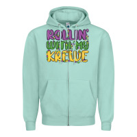 Seafoam rollin with my krewe Zipper Hoodie - MaliasSmallBusiness
