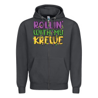 Smoke rollin with my krewe Zipper Hoodie - MaliasSmallBusiness