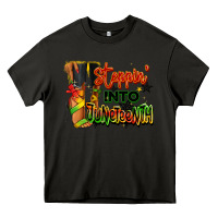 Asphalt Steppin' into Juneteenth black fashion girl Heavy Core Tee - RanaPortraitStore