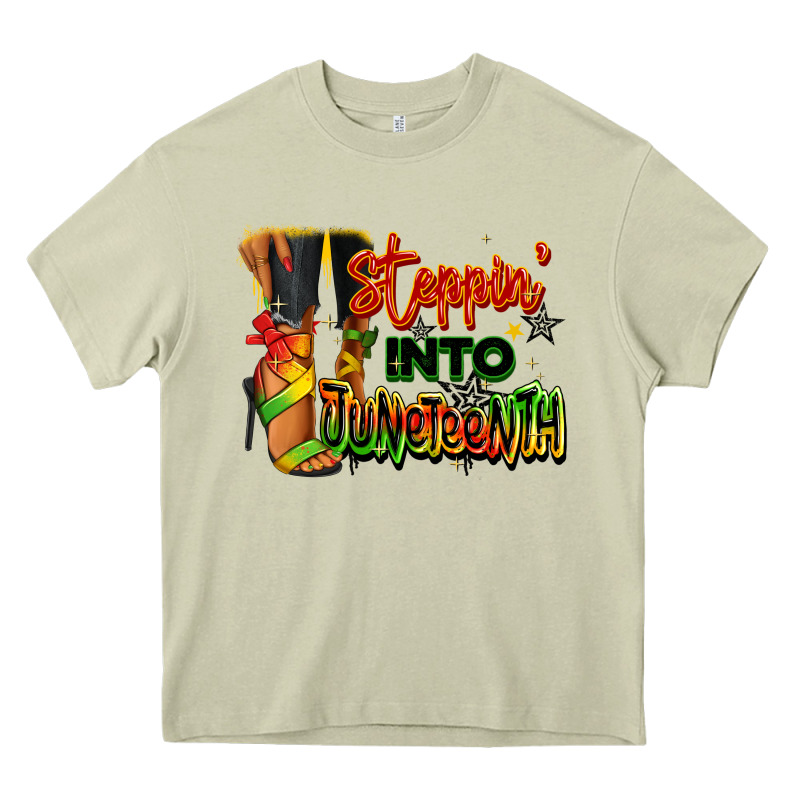 Steppin' Into Juneteenth Black Fashion Girl Heavy Core Tee by RanaPortraitStore | Teevron