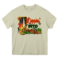 Mossy Steppin' into Juneteenth black fashion girl Heavy Core Tee - RanaPortraitStore