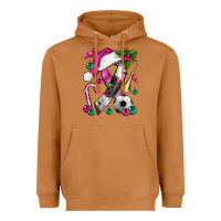 Meerkat Pink Christmas Breast Cancer Ribbon Soccer Heavyweight Hoodie - BundleAndBundleShop