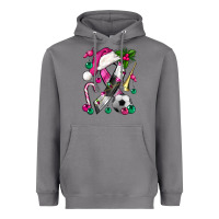 Storm Pink Christmas Breast Cancer Ribbon Soccer Heavyweight Hoodie - BundleAndBundleShop