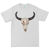 Dove Grey western bull skull tbw Premium Tee - texasbilliewilder