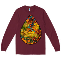 Burgundy Fall Teardrop Long Sleeve Tee - LillyAllenDesigns