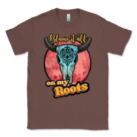 Chestnut blame it all on my roots white Classic Tee - JahusDesignShop