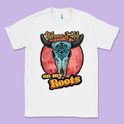 Blame It All On My Roots White Classic Tee Designed By Jahusdesignshop