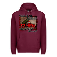 Burgundy Christmas Movie Watching Blanket Premium Hoodie - Bettercallsaul