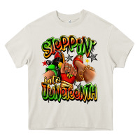 Cream Steppin' into Juneteenth sneaker and heel afro wom Heavy Core Tee - RanaPortraitStore