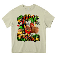 Mossy Steppin' into Juneteenth sneaker and heel afro wom Heavy Core Tee - RanaPortraitStore