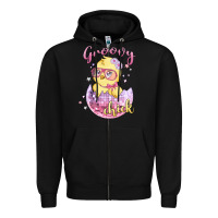 Black groovy chick easter Zipper Hoodie - MaliasSmallBusiness