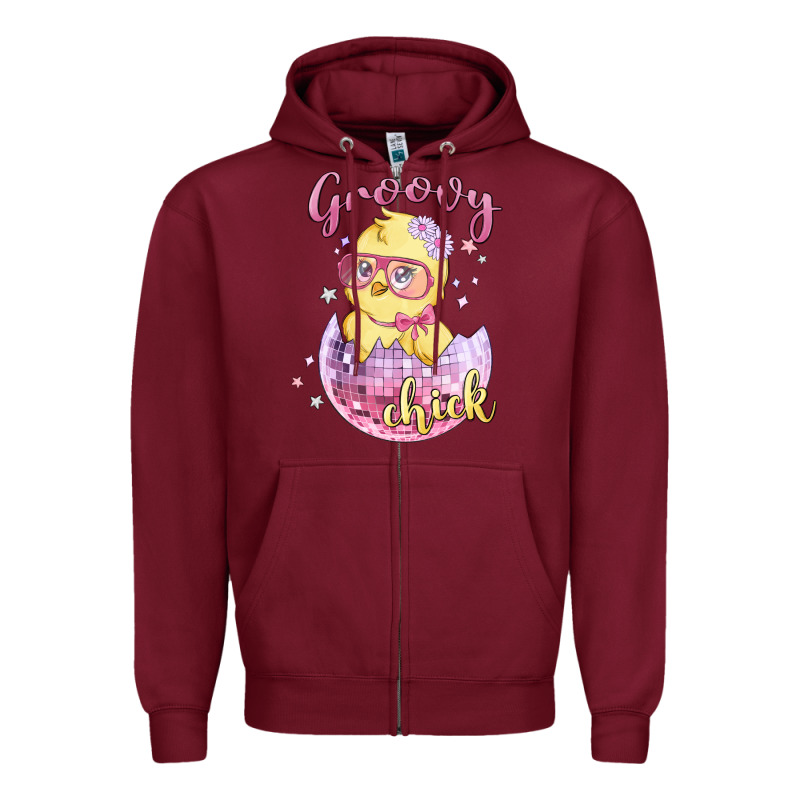 Groovy Chick Easter Zipper Hoodie by MaliasSmallBusiness | Teevron