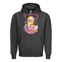 Charcoal Heather groovy chick easter Zipper Hoodie - MaliasSmallBusiness