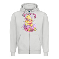 Dove Grey groovy chick easter Zipper Hoodie - MaliasSmallBusiness