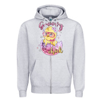Heather Grey groovy chick easter Zipper Hoodie - MaliasSmallBusiness