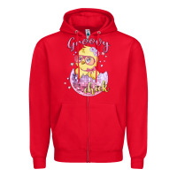 Red groovy chick easter Zipper Hoodie - MaliasSmallBusiness