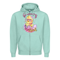Seafoam groovy chick easter Zipper Hoodie - MaliasSmallBusiness