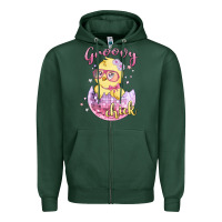Sports Green groovy chick easter Zipper Hoodie - MaliasSmallBusiness
