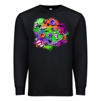 Black halloween candy patches Premium Sweatshirt - BundleAndBundleShop