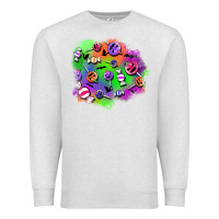 Oatmeal Heather halloween candy patches Premium Sweatshirt - BundleAndBundleShop