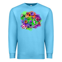 Ocean Blue halloween candy patches Premium Sweatshirt - BundleAndBundleShop