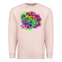 Pale Pink halloween candy patches Premium Sweatshirt - BundleAndBundleShop