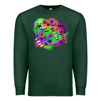 Sports Green halloween candy patches Premium Sweatshirt - BundleAndBundleShop