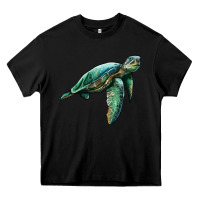Black sea turtle Heavy Core Tee - Artiststas
