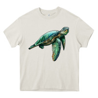 Cream sea turtle Heavy Core Tee - Artiststas