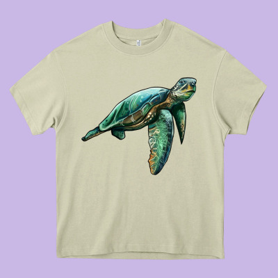 Sea Turtle Heavy Core Tee Designed By Artiststas