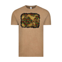 Vintage Coffee christmas trees and leopard background Vintage Tee - BundleAndBundleShop