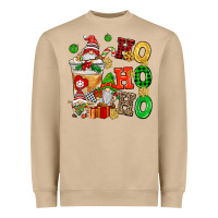 Ho Ho Ho Christmas Latte With Gnomies Heavyweight Sweatshirt | Teevron