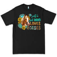 Western Just A Girl Who Loves Horses Premium Tee | Teevron