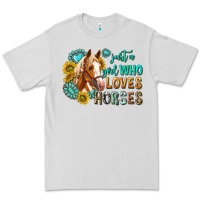 Dove Grey western just a girl who loves horses Premium Tee - texasbilliewilder