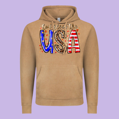 God Bless The Usa Vintage Hoodie Designed By Racoondesign