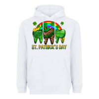 White St. Patricks Dental Heavyweight Hoodie - BundleAndBundleShop