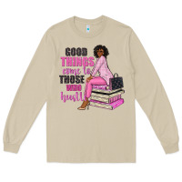 Mushroom good things come to those who hustle Long Sleeve Tee - NancyCooperArtShop