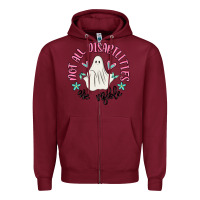 Burgundy not all disabilities are visible Zipper Hoodie - MaliasSmallBusiness
