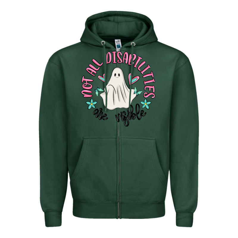 Not All Disabilities Are Visible Zipper Hoodie by MaliasSmallBusiness | Teevron