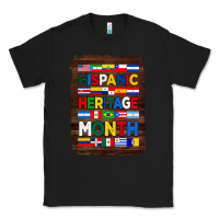 Black hispanic haritage month flags with background Classic Tee - BundleAndBundleShop