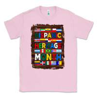 Bubblegum Pink hispanic haritage month flags with background Classic Tee - BundleAndBundleShop