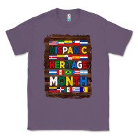 Lavender hispanic haritage month flags with background Classic Tee - BundleAndBundleShop