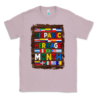 Lilac hispanic haritage month flags with background Classic Tee - BundleAndBundleShop
